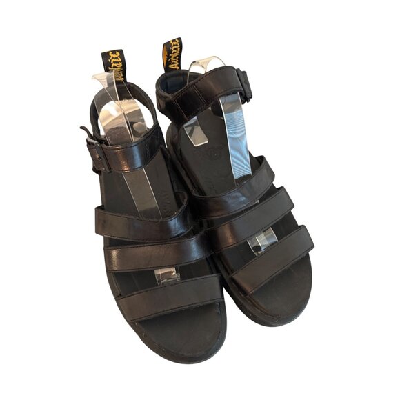 Dr. Martens Blaire Fisherman Sandals Black Hydro Leather Adjustable Ankl… - Picture 6 of 15